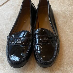 Coach Black Patent Leather Loafers. Size 10.